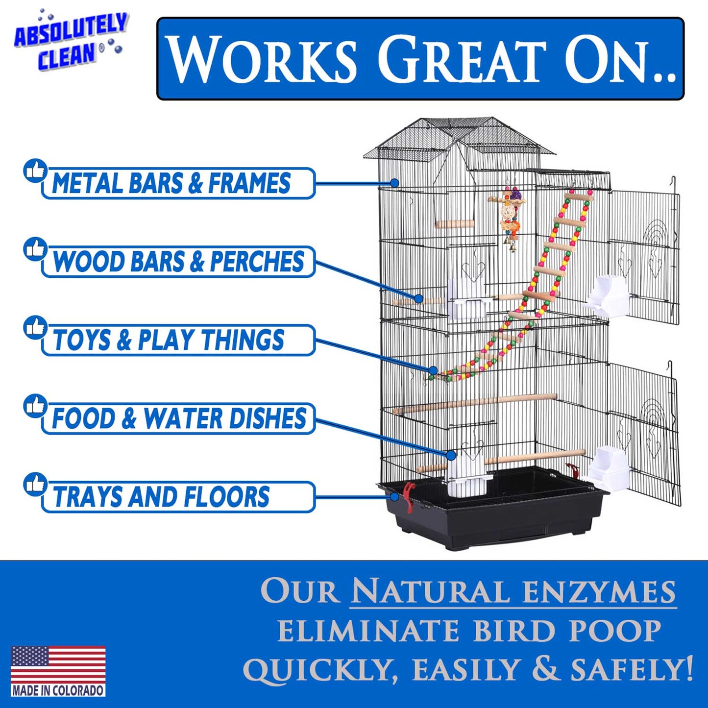Absolutely Clean Bird Cage Cleaner